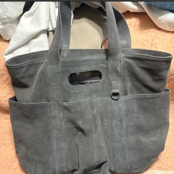 Gray Hobo Bag Suede - Free People - Picture 1 of 3